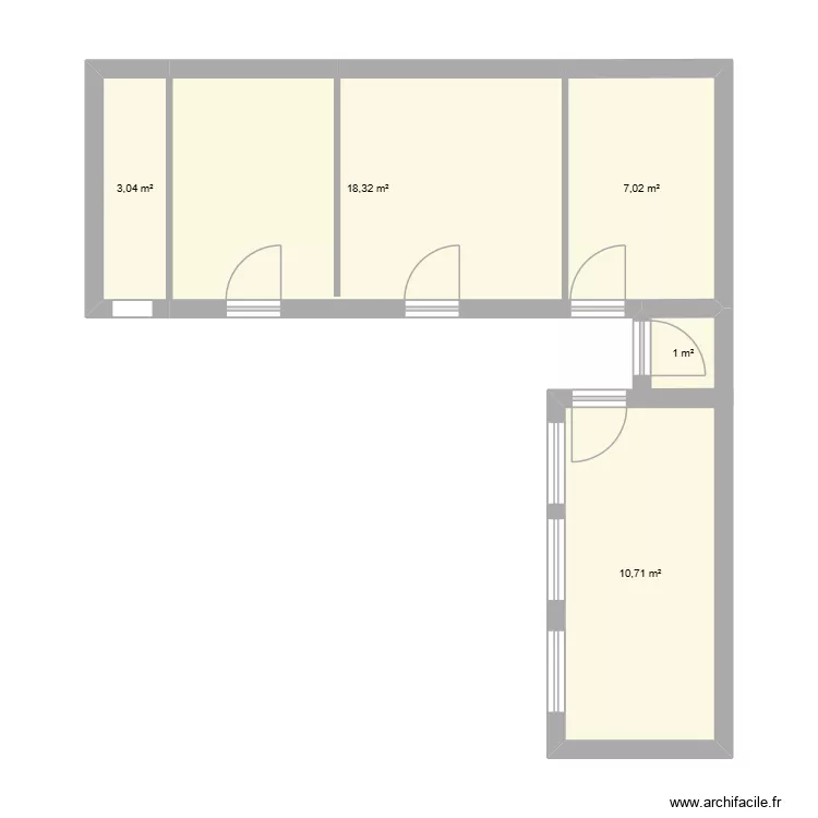 prado annexe. Plan de 5  et 40 m²