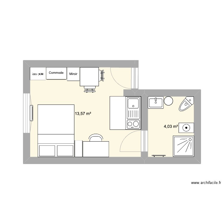 Appart V2. Plan de 0 pièce et 0 m2
