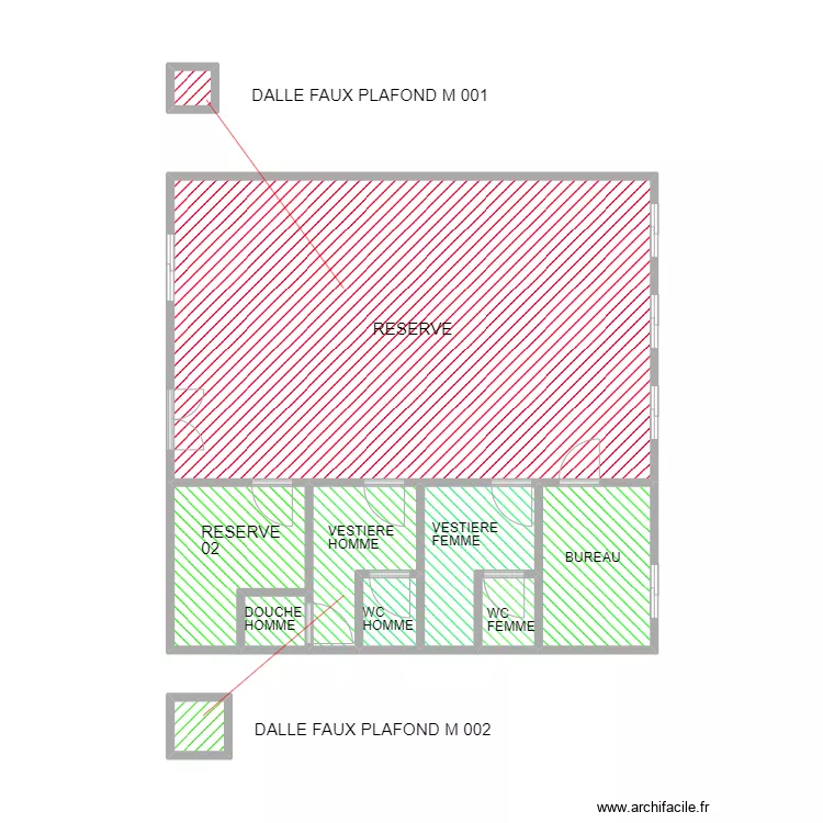 BOULANGERIE ETAGE. Plan de 10  et 48 m²