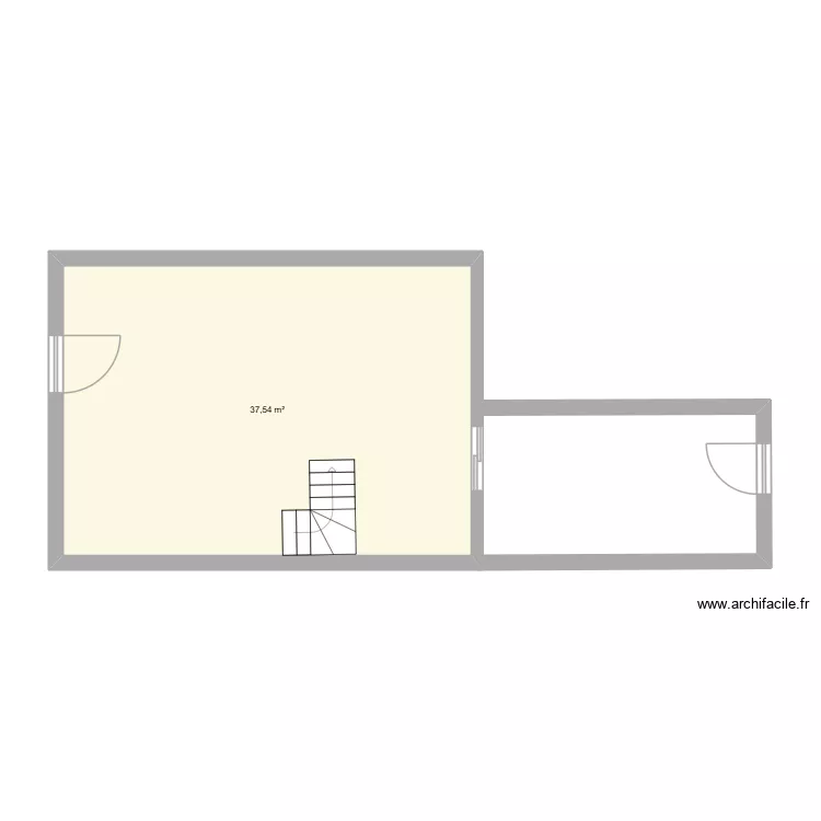 BUREAU ETAGE. Plan de 1 et 38 m² BUREAU ETAGE. Plan de 1 et 38 m²