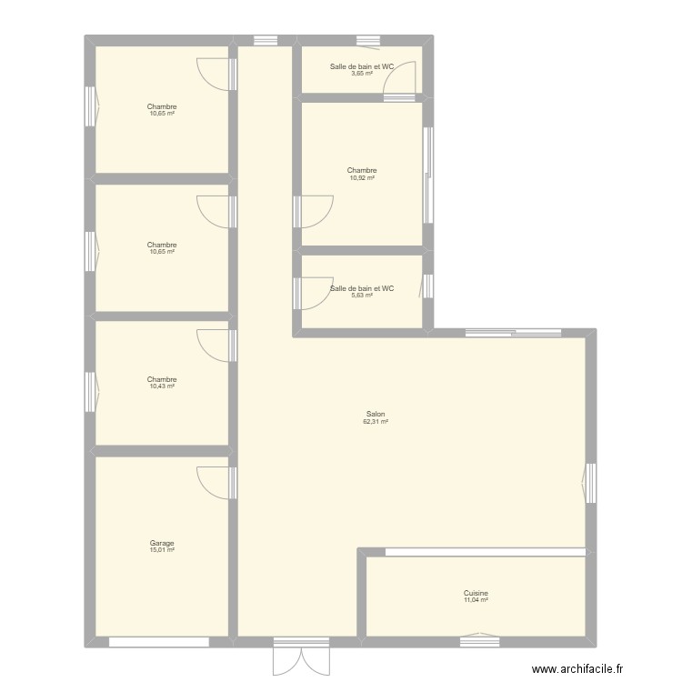 plan11. Plan de 9 pièces et 140 m2