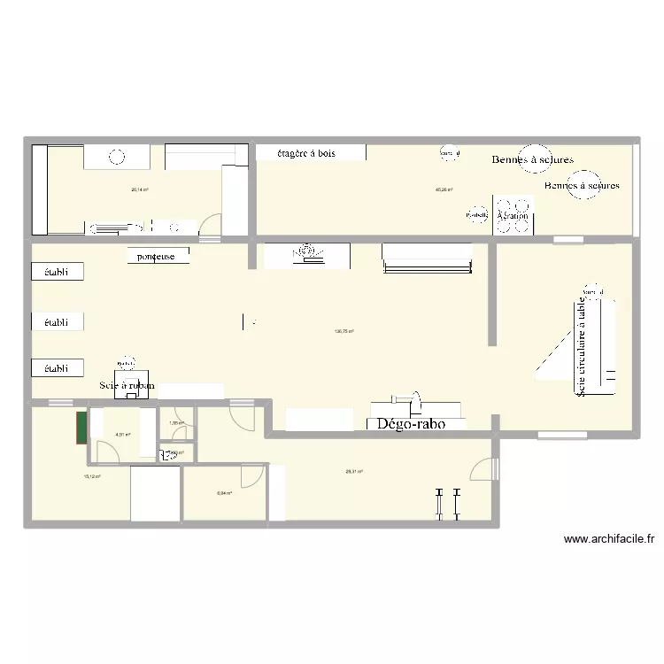 Atelier menuiserie 1. Plan de 