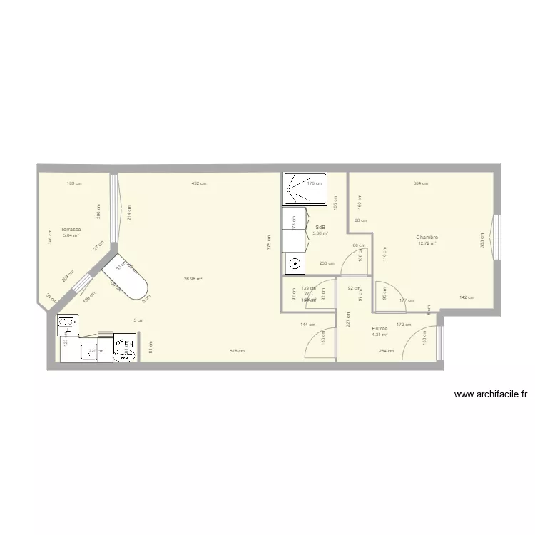 La Roqueturière après. Plan de La Roqueturière après. Plan de