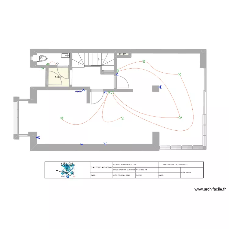 MODEL LOGO VIDE madry RDC2. Plan de 2  et 2 m²