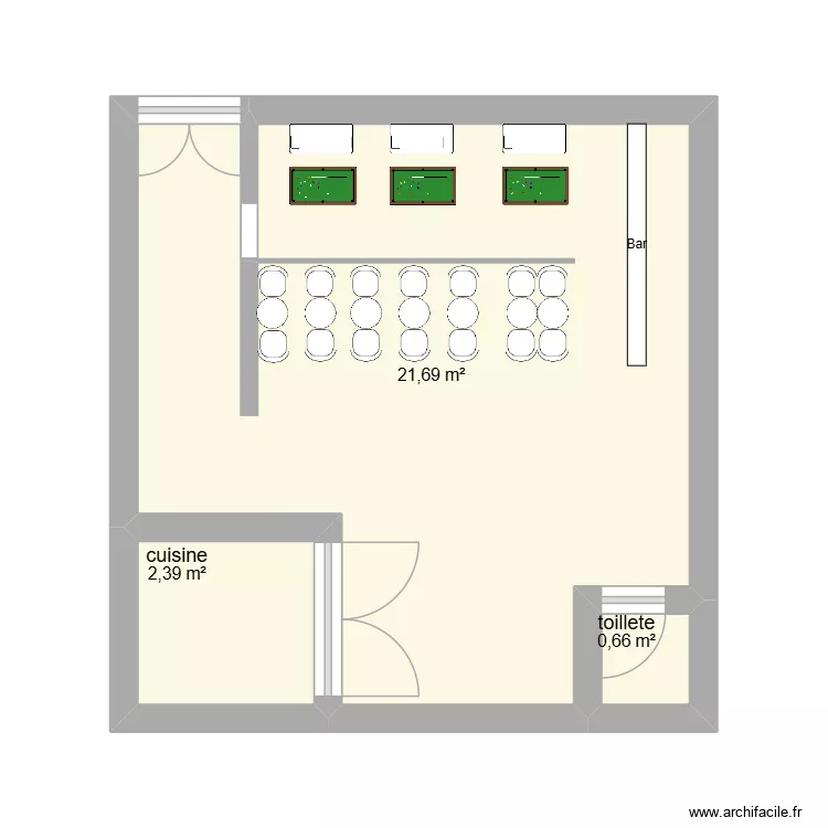 restau L'INATALIEN. Plan de 3 et 25 m² restau L'INATALIEN. Plan de 3 et 25 m²