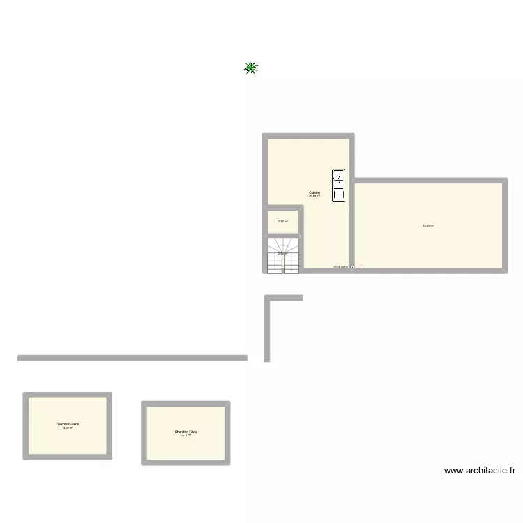 maison. Plan de 6 pièces et 97 m² maison. Plan de 6 pièces et 97 m²