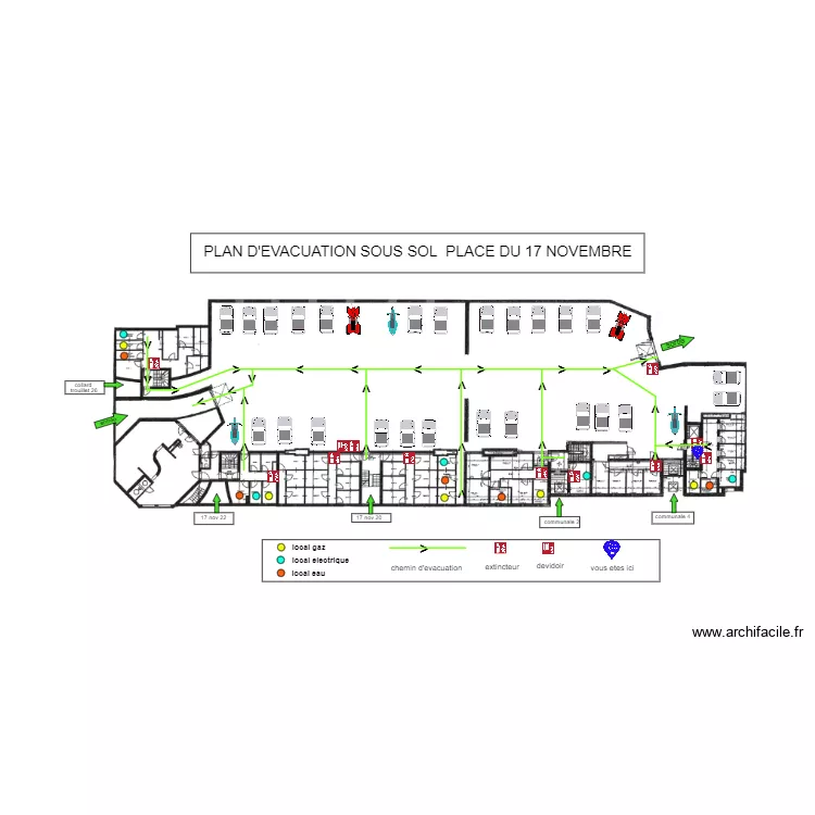 plan sous sol place 17 novembre. Plan de 