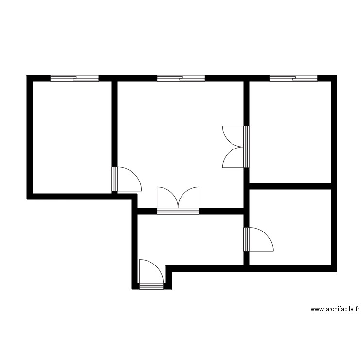 MAKOWKA. Plan de 5 pièces et 50 m2