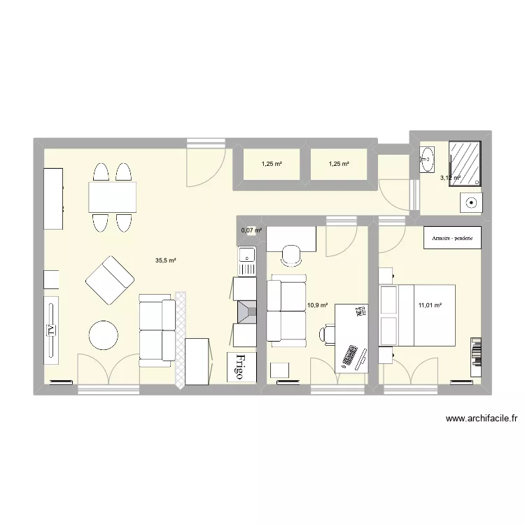 appartement des mimouches. Plan de 
