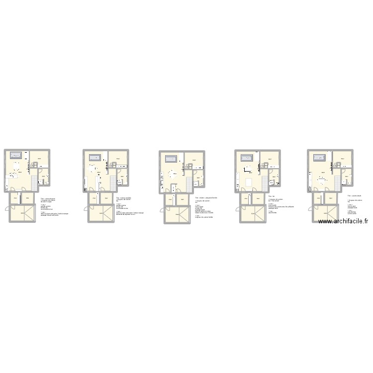 Banizette RDC - 5 Projets. Plan de 0 pièce et 0 m2