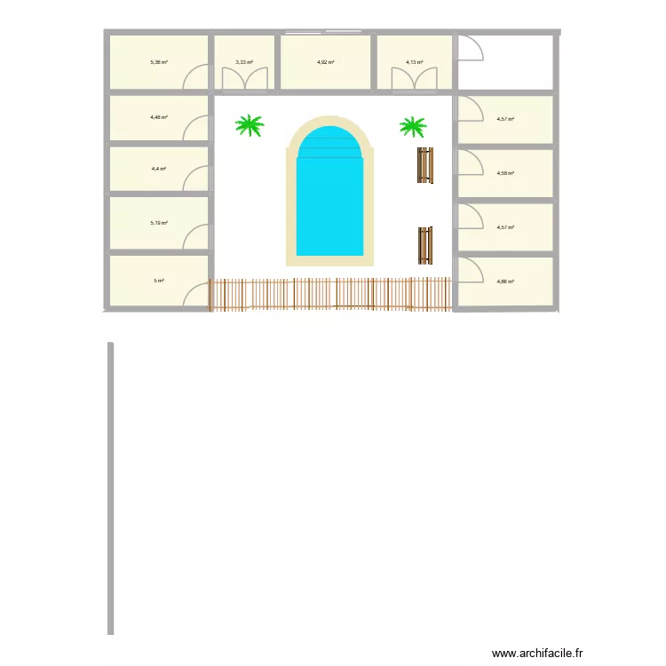 Immeuble plan. Plan de 12  et 55 m²