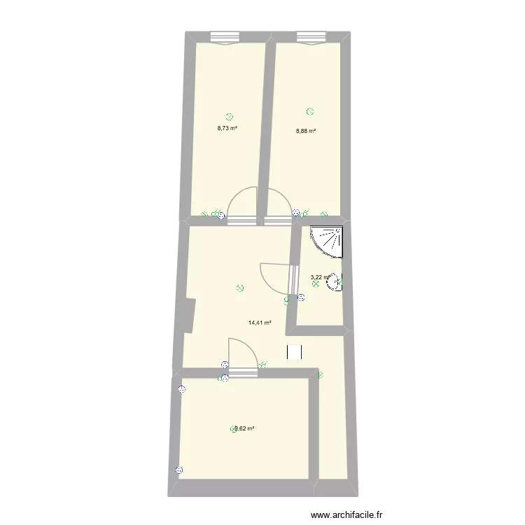 triplex 2eme etage. Plan de 