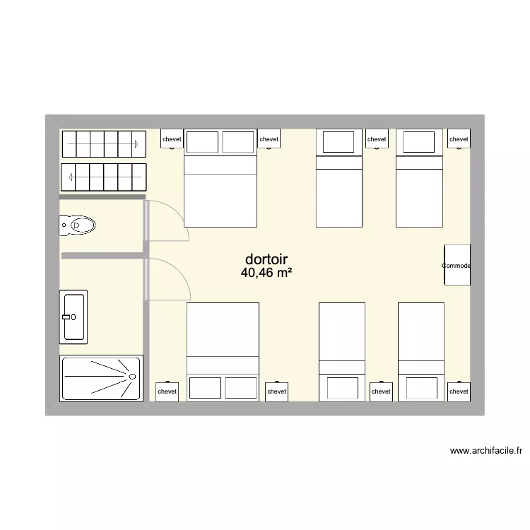 dortoir Pageas. Plan de dortoir Pageas. Plan de
