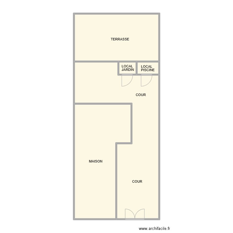 PLAN EXT BEAUVOISIN. Plan de 5 pièces et 89 m2