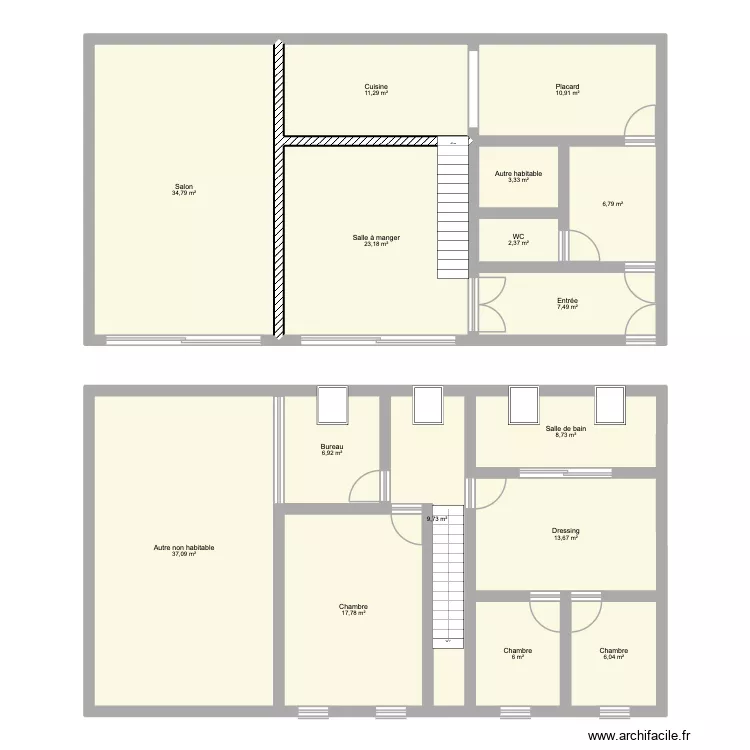 Projet maison. Plan de 