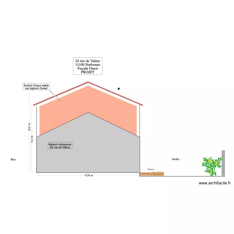 Face Ouest 2 PROJET. Plan de 