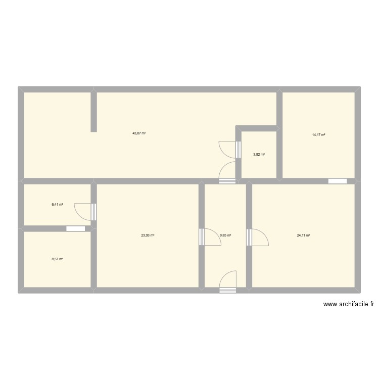 Maison Matthieur. Plan de 8 pièces et 135 m2