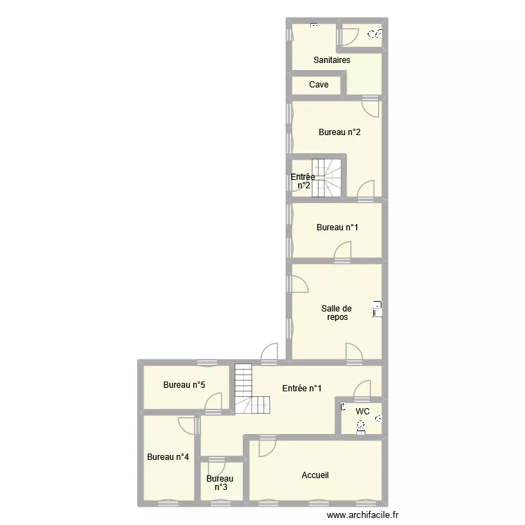 valencay rdc. Plan de 13  et 131 m²