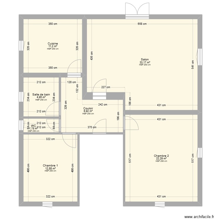 PLAN MATHIS CHRISTINE. Plan de 7 pièces et 95 m2