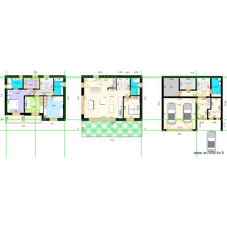 Villa GREG-GéGé 2025 V21. Plan de 19 pièces et 286 m2