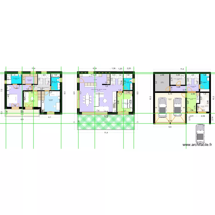 Villa GREG-G&eacute;G&eacute; 2025 V21. Plan de 19  et 286 m²