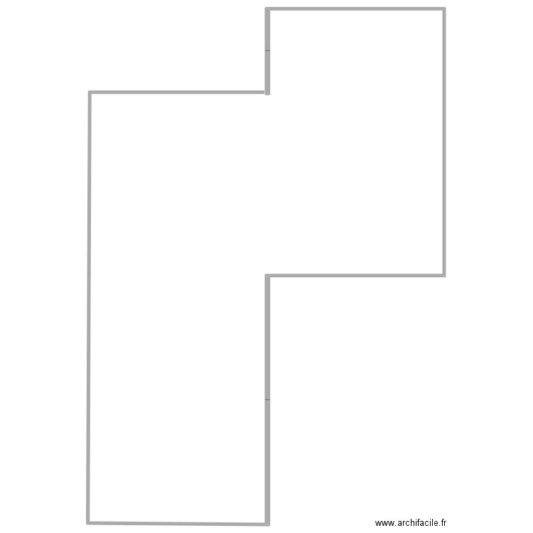 Labyrinthe. Plan de 2 pièces et 1 m2