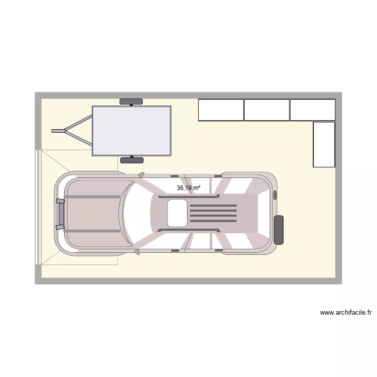 Garage &agrave; Mouxy. Plan de 