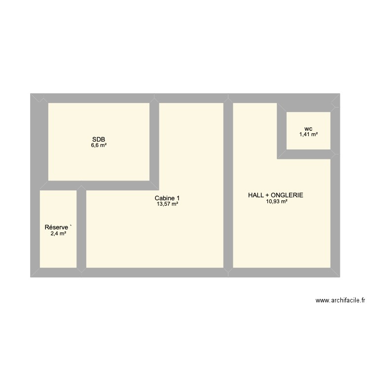 Institut Eau 5 Sens Plan. Plan de 5 pièces et 35 m2