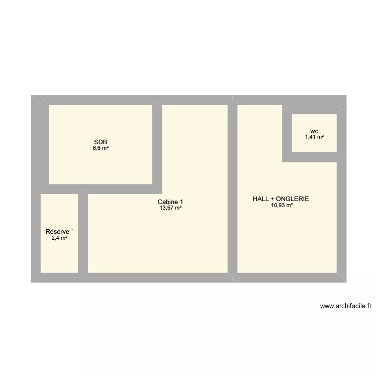 Institut Eau 5 Sens Plan. Plan de 5 pièces et 35 m²