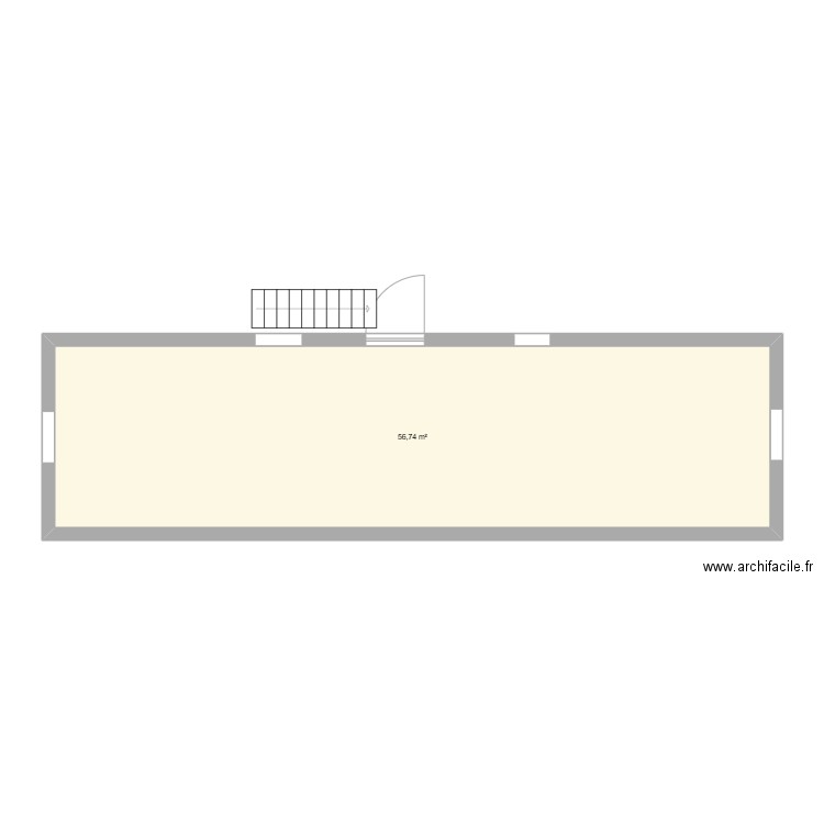 SAINT GENIES. Plan de 1 pièce et 57 m2