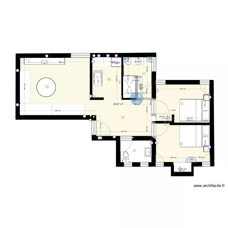 appartement 2030 mis a jour. Plan de 