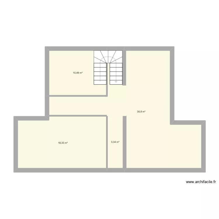 Condette - Plan actuel. Plan de 4  et 68 m²