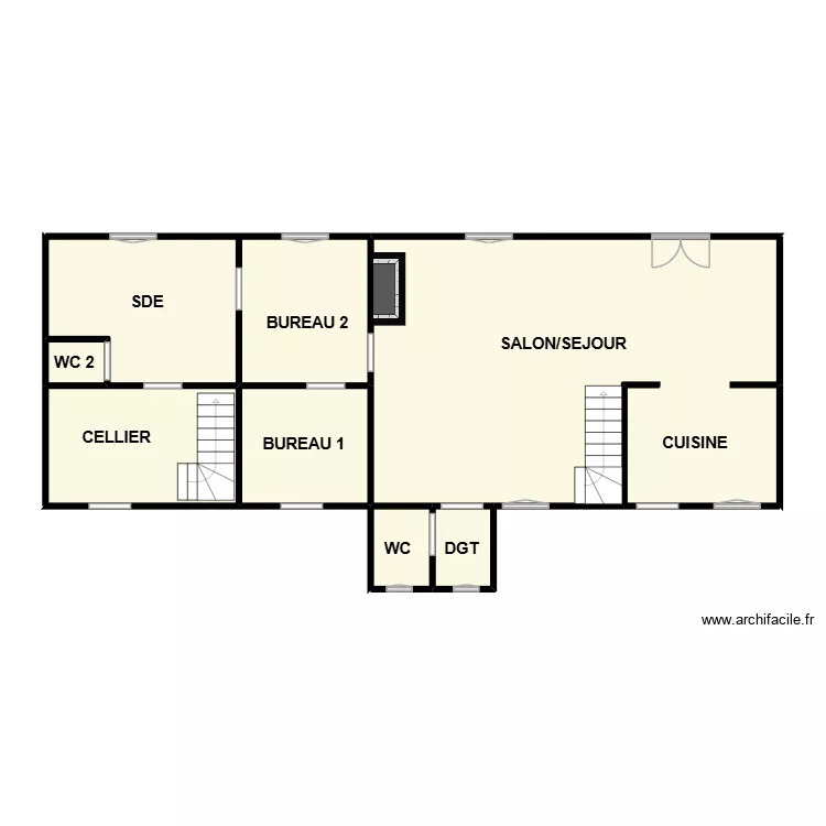 LACOUR T5 RDC. Plan de 8  et 94 m²