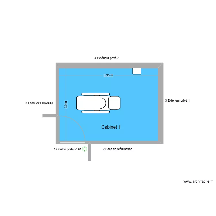 60704 Cabinet 3. Plan de 