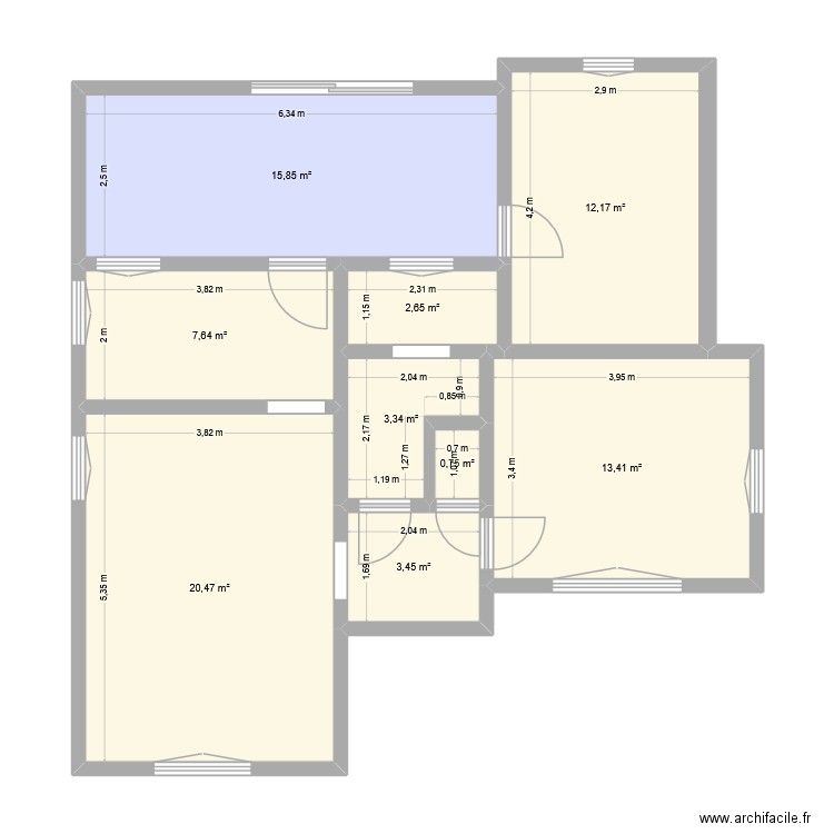 Maison PICCIN 2. Plan de 9 pièces et 80 m2