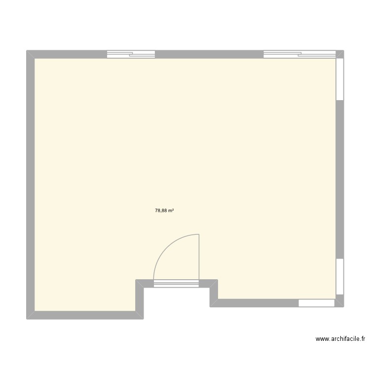 Maison. Plan de 1 pièce et 79 m2