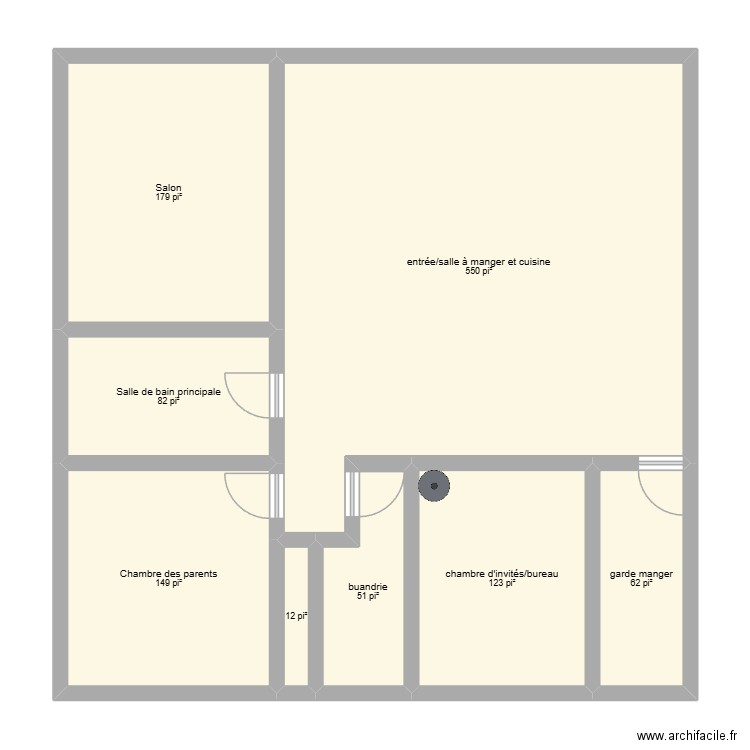 plan 2. Plan de 8 pièces et 112 m2