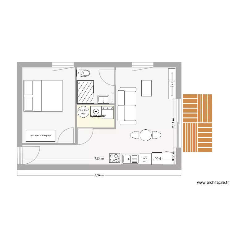 Appartement. Plan de 2  et 38 m²