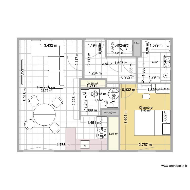 gaby avec meubles 1. Plan de 10 et 48 m² gaby avec meubles 1. Plan de 10 et 48 m²