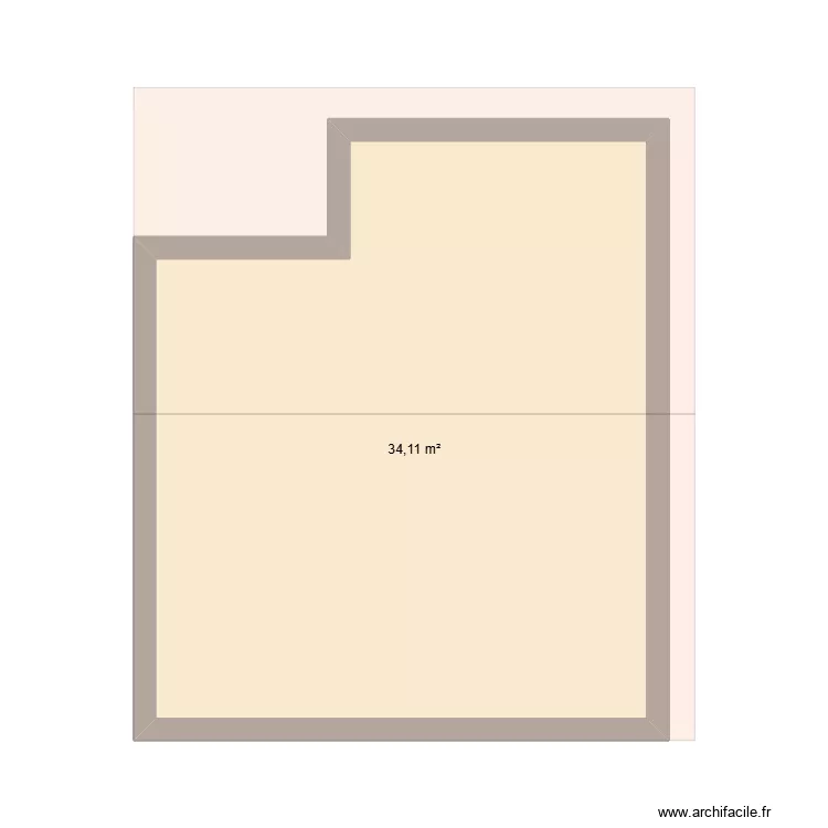 DEPENDANCE. Plan de 1 pièce et 34 m² DEPENDANCE. Plan de 1 pièce et 34 m²