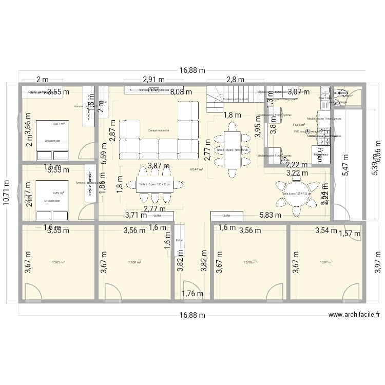 Imb. Plan de 9 pièces et 157 m2