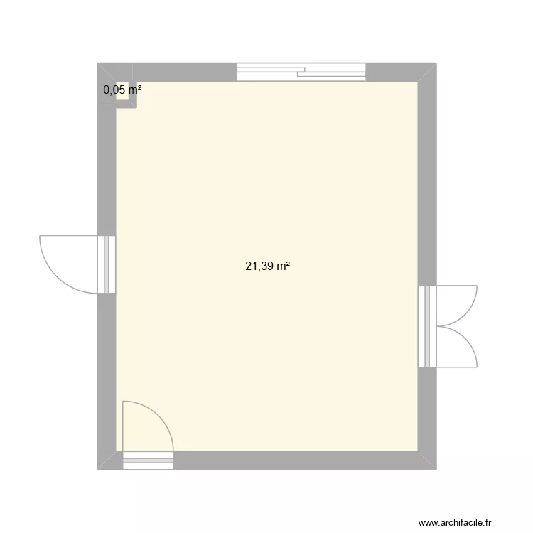 SALON RDC. Plan de 2 et 21 m² SALON RDC. Plan de 2 et 21 m²
