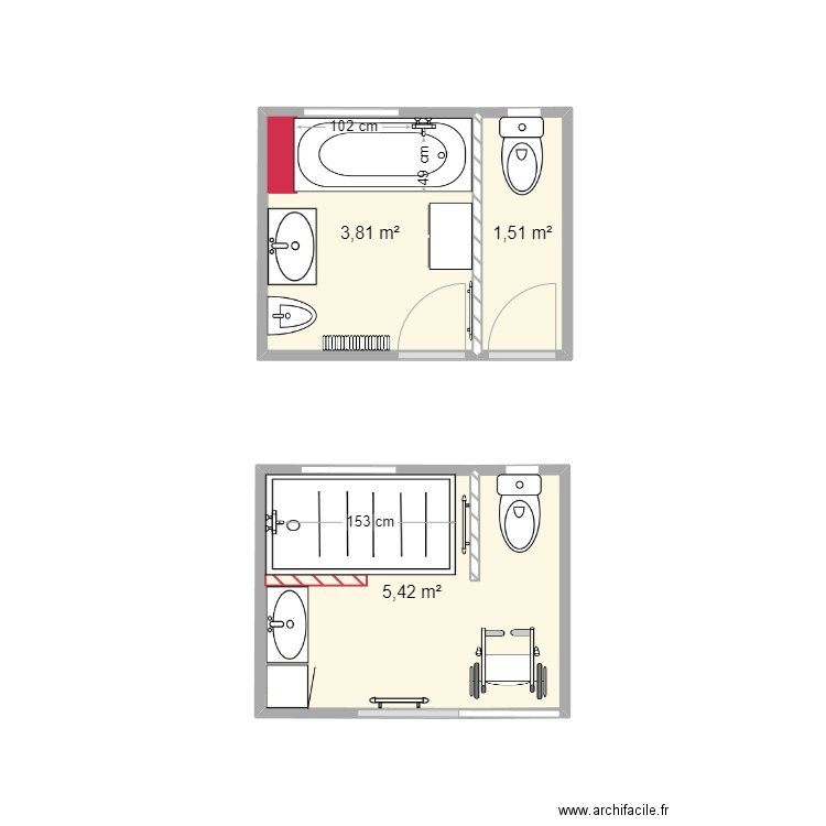 Sdb_Minou. Plan de 0 pièce et 0 m2