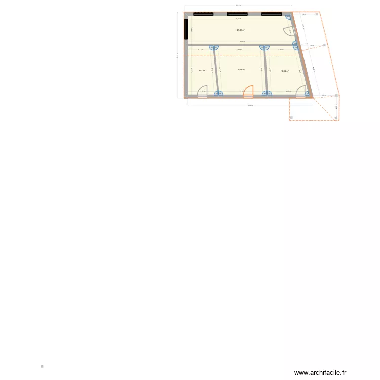 Cabanon 2. Plan de 4 Pièces et 60 m² Cabanon 2. Plan de 4 Pièces et 60 m²