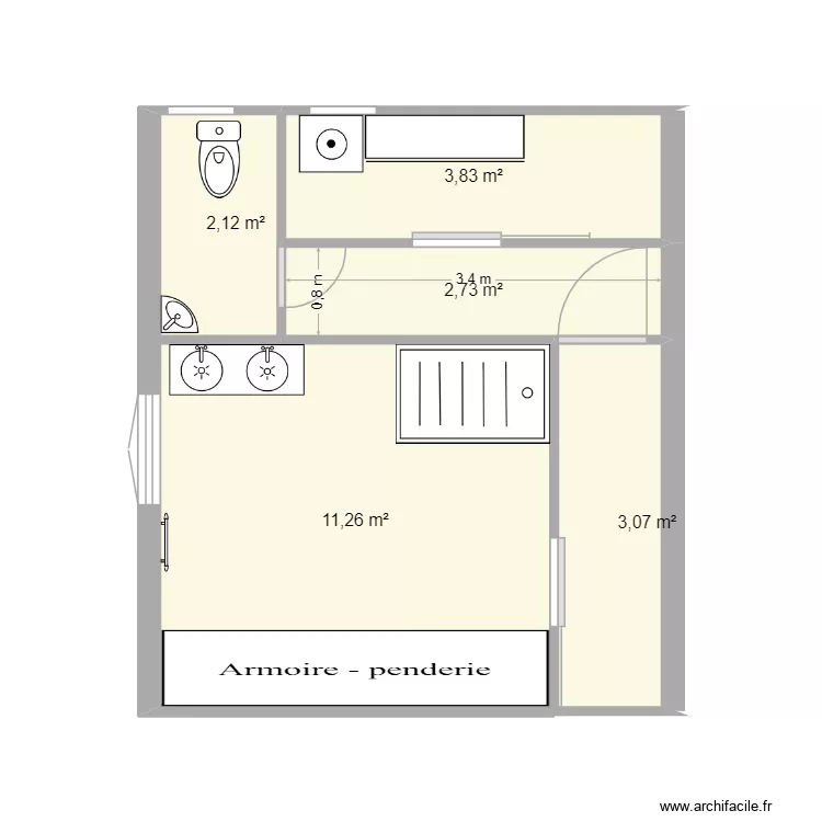 PLAN 1. Plan de 5  et 23 m²