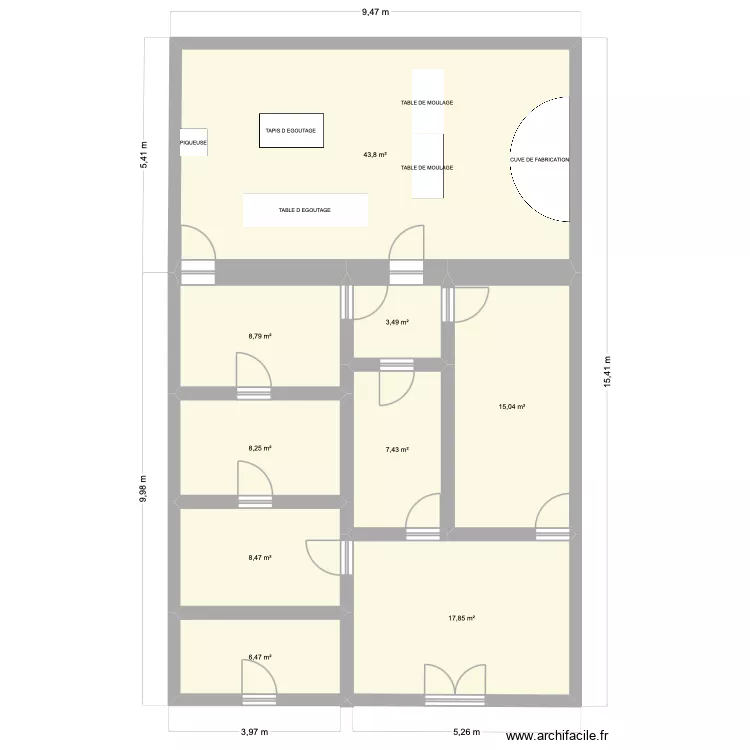 maison vieille plus petit. Plan de 9  et 120 m²