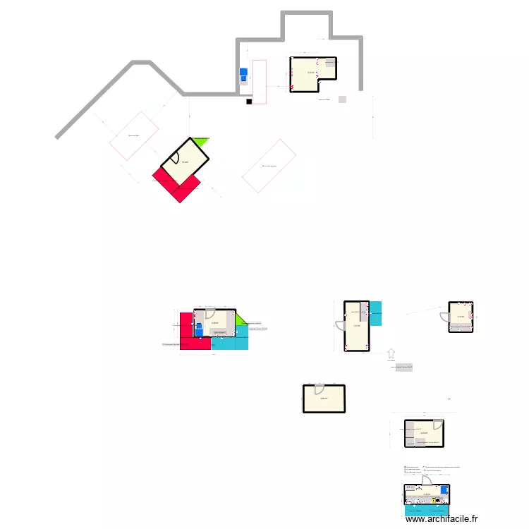 Plan ITM Foix 1 360cm. Plan de 8  et 53 m²