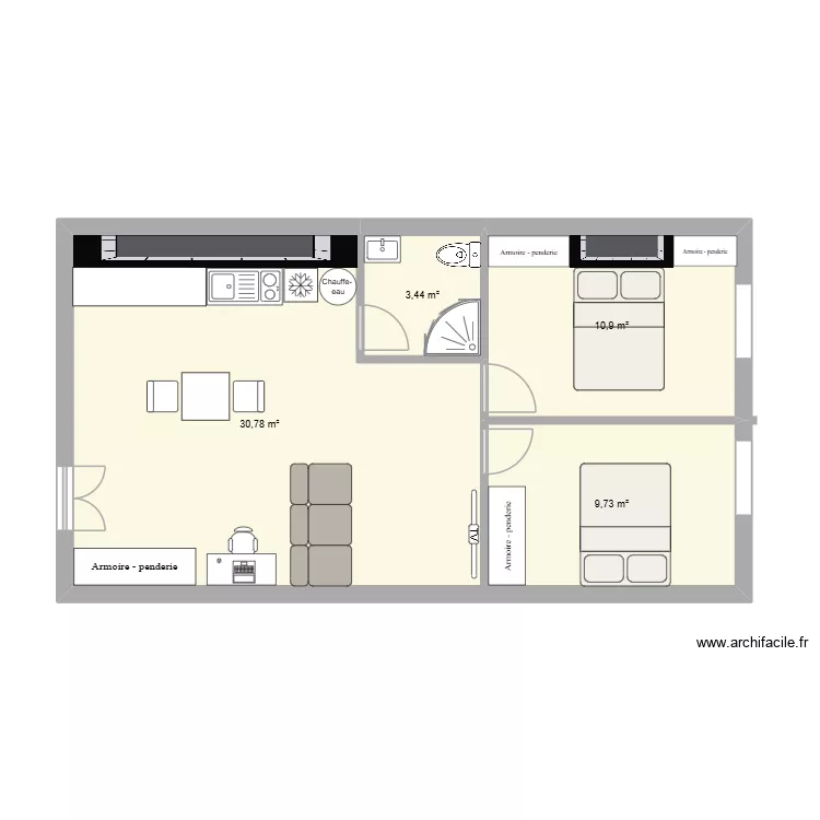 appt 2. Plan de 4 et 55 m² appt 2. Plan de 4 et 55 m²