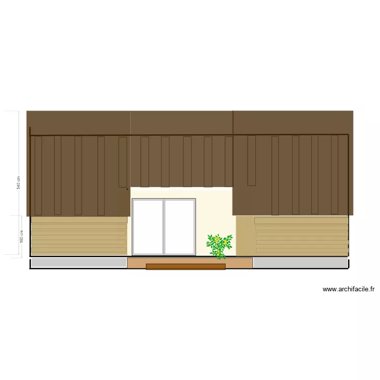 fa&ccedil;ade maison Meussia. Plan de 