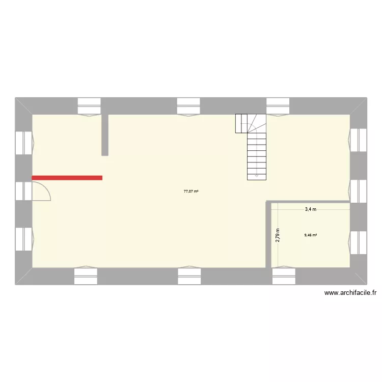 1er Etage St GM. Plan de 2 et 98 m² 1er Etage St GM. Plan de 2 et 98 m²